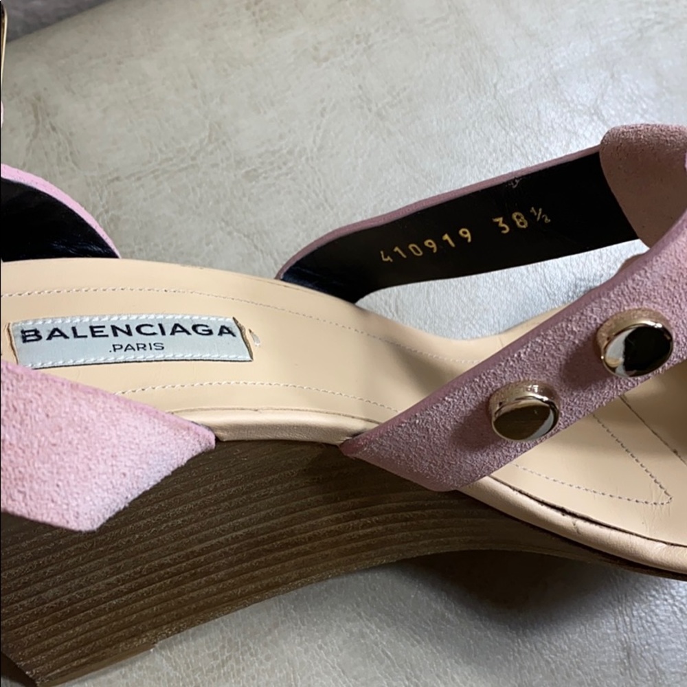 Balenciaga light pink studded wedge 38.5 - US8.5 - Picture 5 of 11